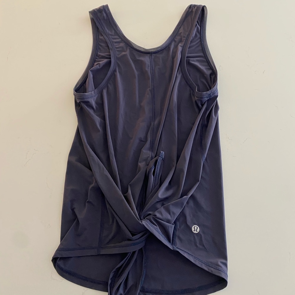 LULULEMON NAVY V TIE TANK